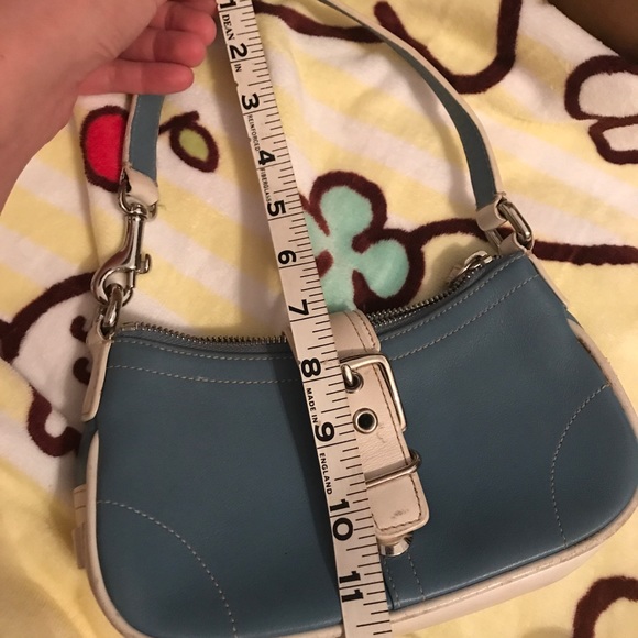 Small Blue Coach Shoulder Bag - Picture 7 of 8
